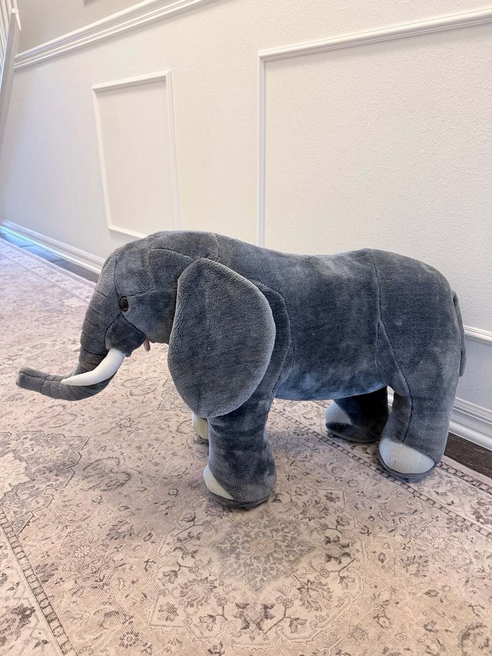 Melissa & Doug Giant Elephant Stuffed Animal Gray Plush Toy